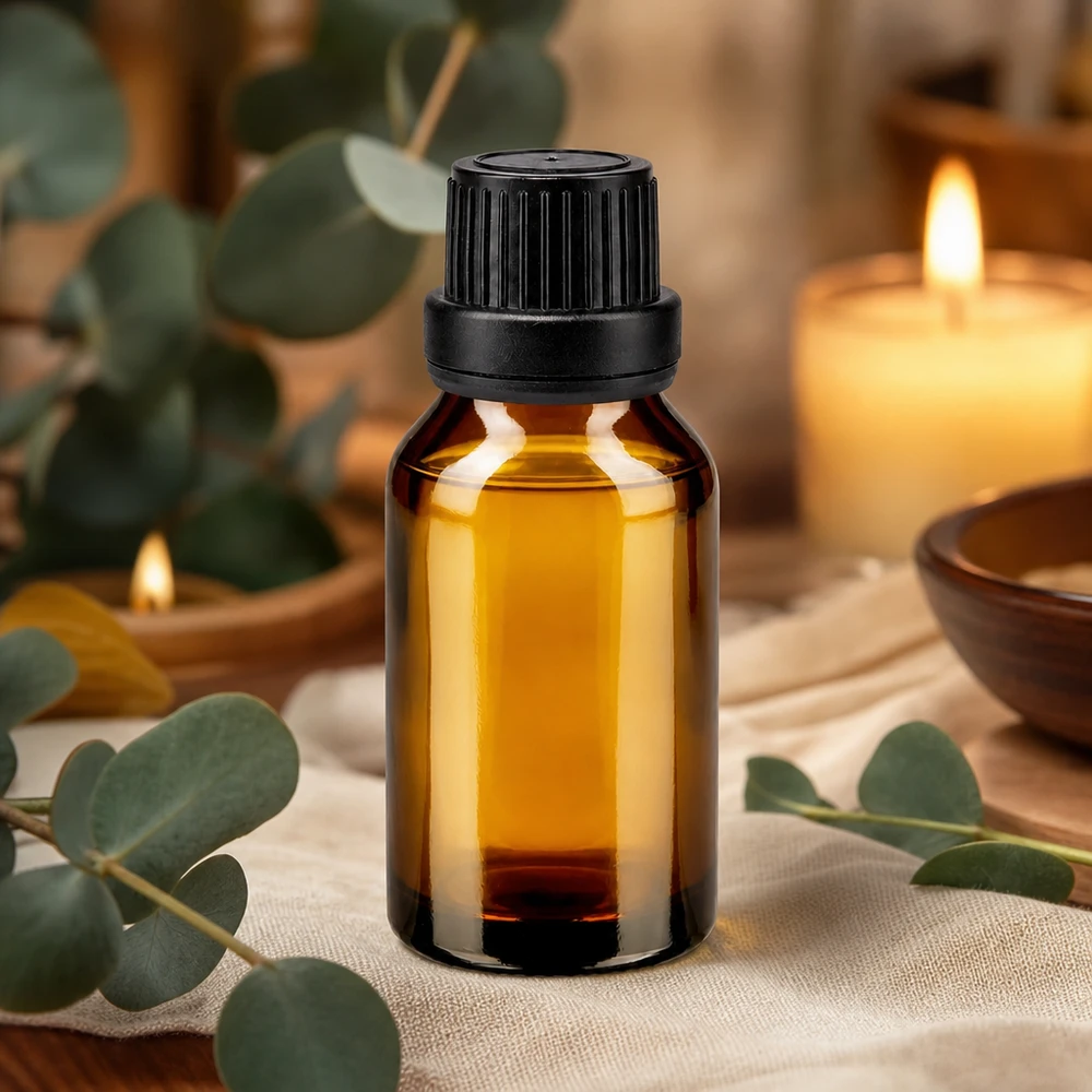 flacon à pharmacie brun 15ml bouchon inviolable 2mm noir bouchon inviolabilité Flacon en verre ambré de 15 ml avec bouchon à vis noir pour huiles essentielles