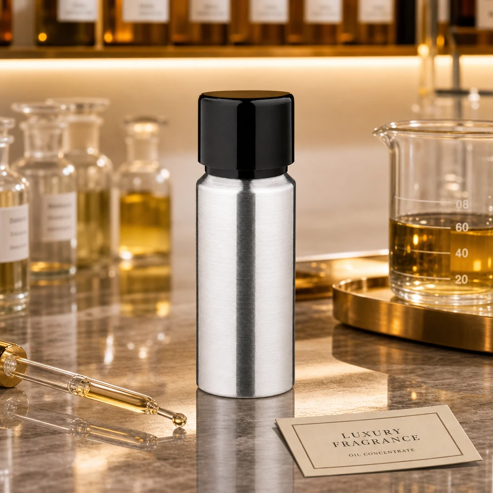Flacon robuste en aluminium de 20 ml au design sans soudure pour des substances actives hautement concentrées