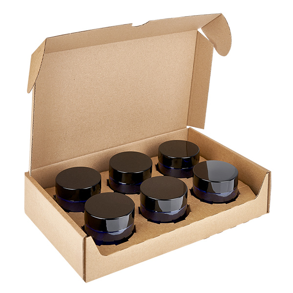 Pot en verre 20ml bleu avec couvercle à insérer UNiTWIST