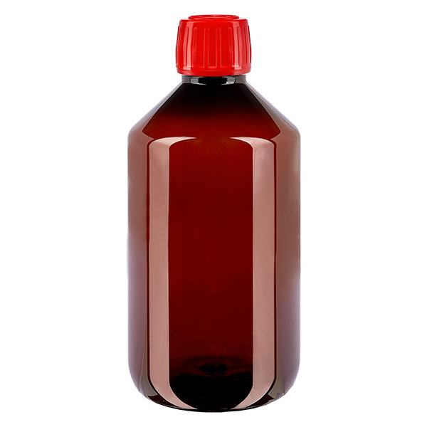 Bouteille PET 500ml avec bouchon rouge,bouchon d'inviolabilité Bouteille PET 500ml avec bouchon rouge,bouchon d'inviolabilité