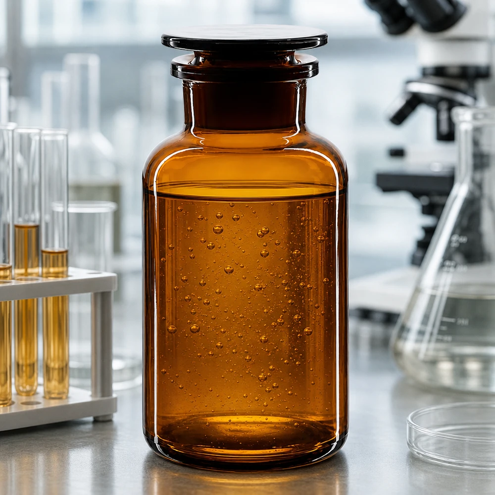 Flacon à col large de 500 ml, brun, avec bouchon en verre, pour réactifs chimiques et échantillons de laboratoire