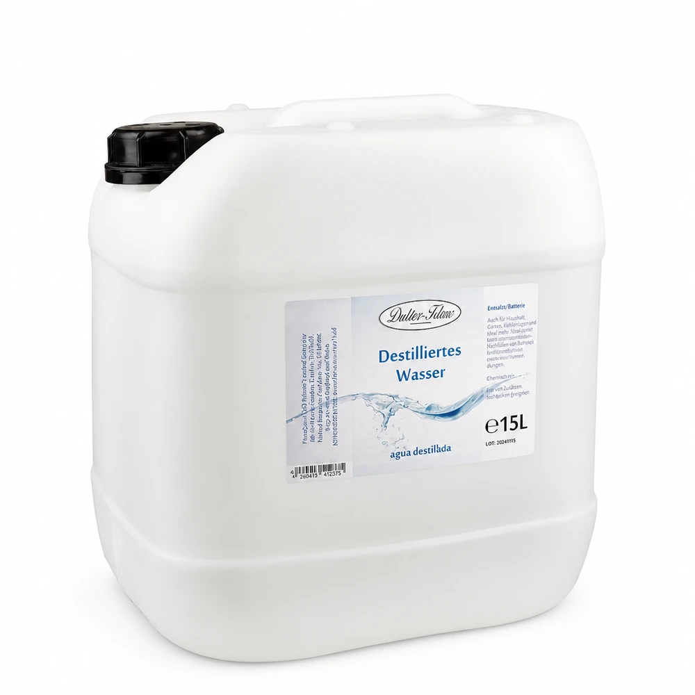 Eau distillée Doktor Klaus - Aqua dest 15 litres en jerrican premium teinte naturelle Eau distillée Doktor Klaus - Aqua dest 15 litres en jerrican premium teinte naturelle
