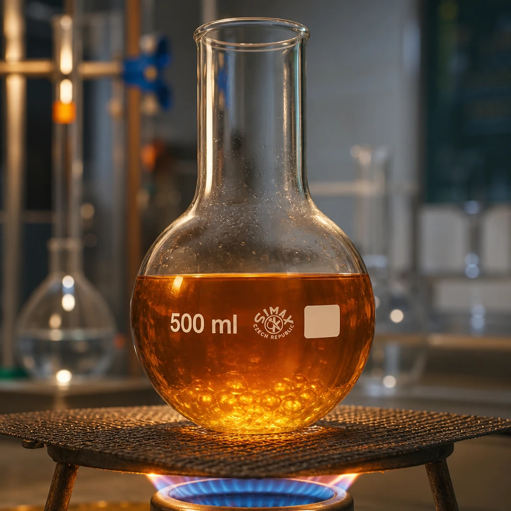 Ballon rond 500ml à col large idéal pour la chimie organique et les travaux de recherche