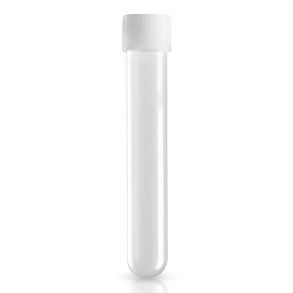 Tube à essai clair 13 ml, 16/100 + bouchon à vis