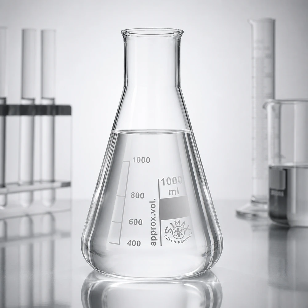 Erlenmeyer 100ml col large, verre borosilicate Erlenmeyer compact de 100ml à col large idéal pour les petits volumes et les micro-expériences