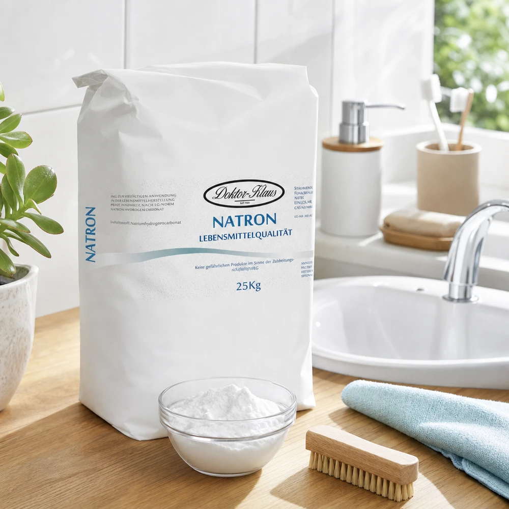 Bicarbonate de soude Doktor Klaus, sac de 25 kg vendu en gros, apte à l’utilisation alimentaire Docteur Klaus Bicarbonate de soude en gros sac de 25kg de qualité alimentaire pour la cuisine et le nettoyage