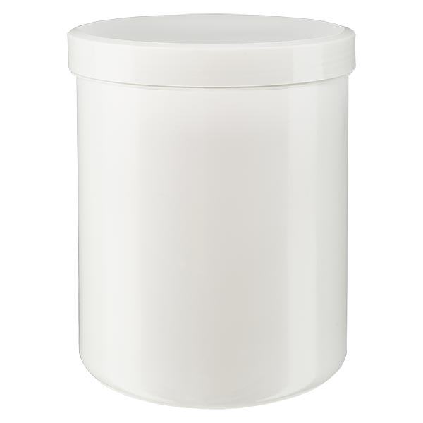 Pot à onguent blanc 1000 g avec couvercle blanc (PP) Pot à onguent blanc 1000 g avec couvercle blanc (PP)