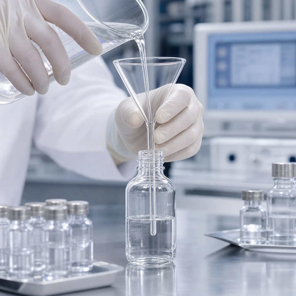 Entonnoir Ø 100mm - verre sodocalcique - angle 60° Entonnoir de laboratoire professionnel en verre sodocalcique robuste, doté d'une ouverture optimale de 100 mm pour des expériences en toute sécurité