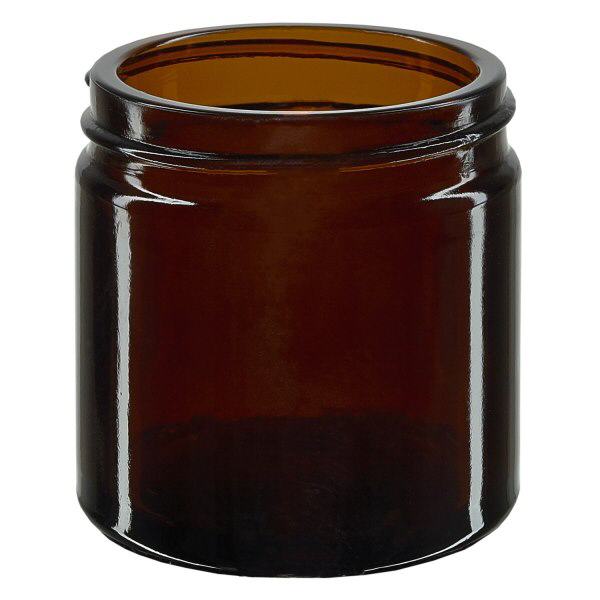 Pot en VERRE AMBRÉ 60 ml, filetage 51 mm / R3 Pot en VERRE AMBRÉ 60 ml, filetage 51 mm / R3