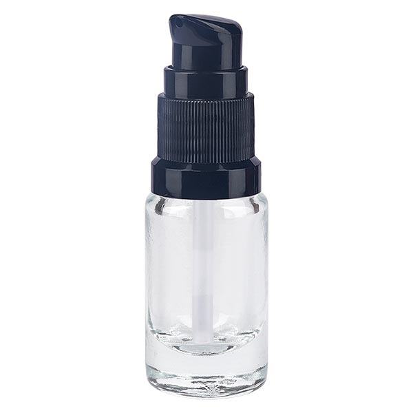 Flacon de pharmacie transparent 5ml bouchon pompe noir standard Flacon de pharmacie transparent 5ml bouchon pompe noir standard