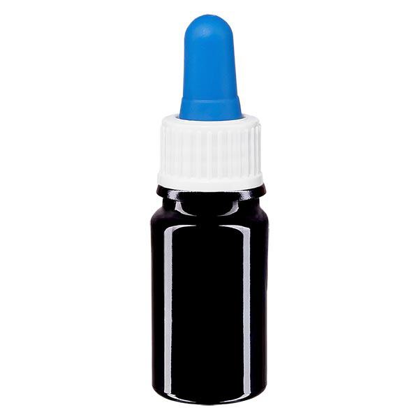 Flacon à pharmacie violet 5ml pipette blanc/bleu standard Flacon à pharmacie violet 5ml pipette blanc/bleu standard