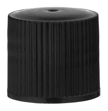 Bouchon à visser 16,8x17,2mm, filetage GL18, PE-noir avec joint Bouchon à visser 16,8x17,2mm, filetage GL18, PE-noir avec joint