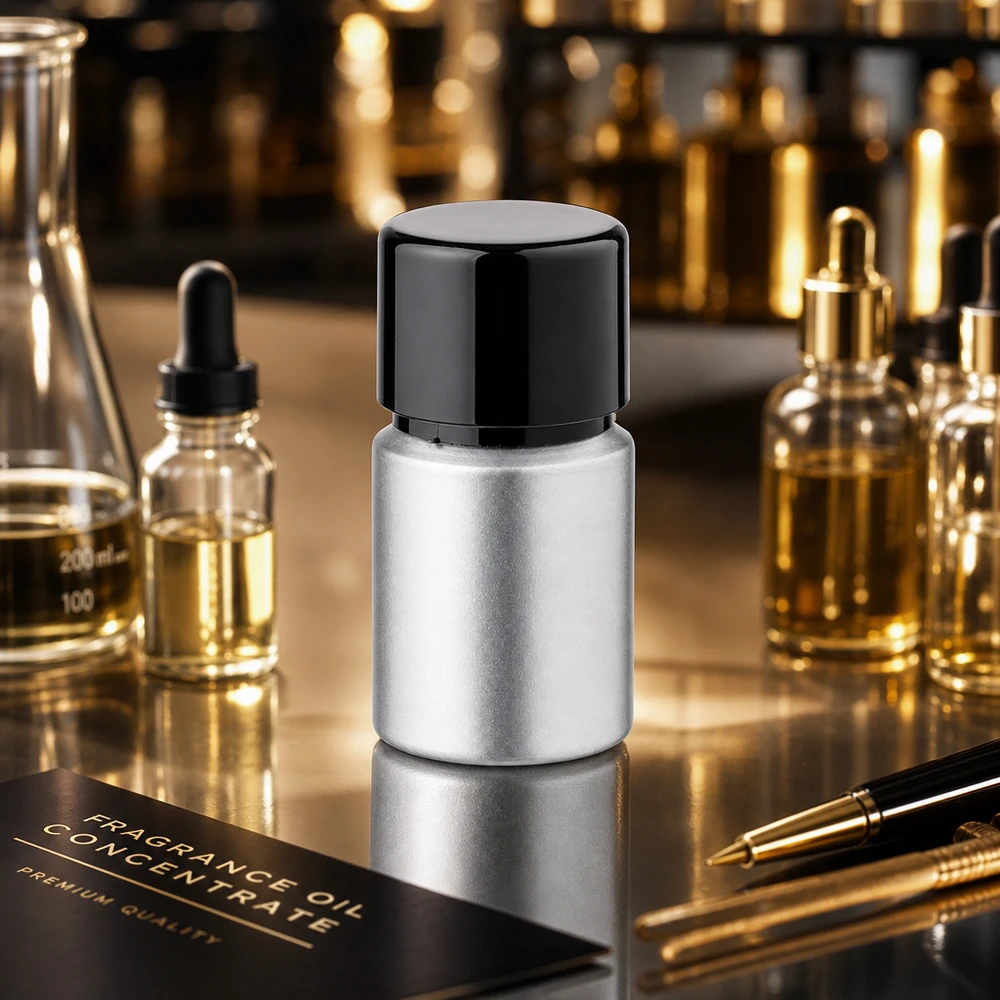 Bouteille en aluminium teinté 10 ml, avec bouchon à vis noir et joint conique Flacon en aluminium pratique de 10 ml à la texture décapée - taille de portion parfaite pour les sérums et concentrés de beauté