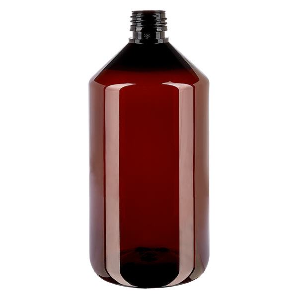 Flacon médical en PET 750 ml ambré, PP28 sans bouchon
