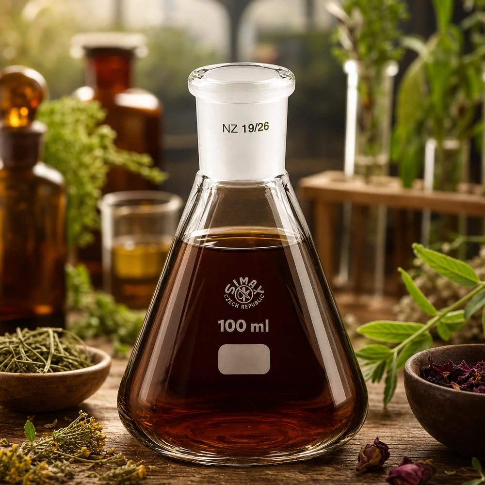 Erlenmeyer 100 ml col étroit, verre borosilicate à rodage normalisé 19/26