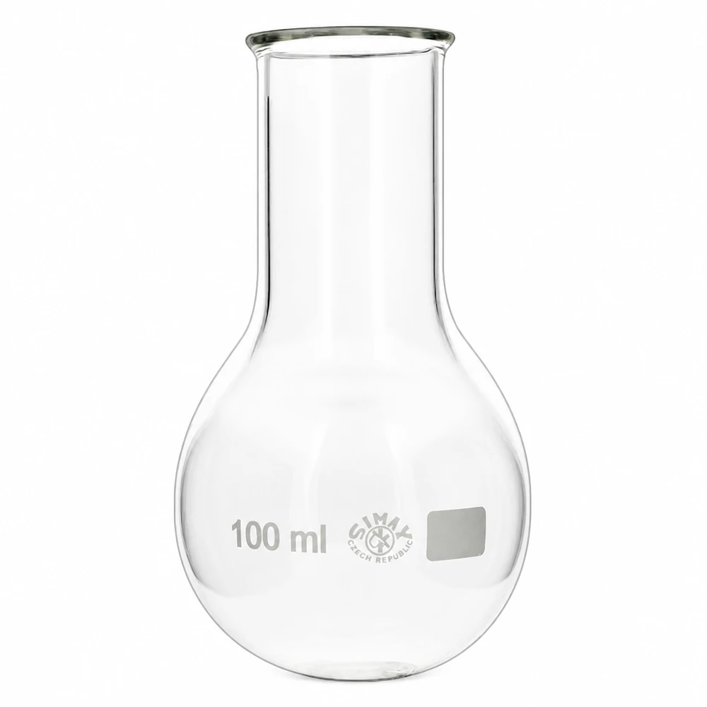 Ballon rond à col large de 100ml idéal pour la distillation et la synthèse