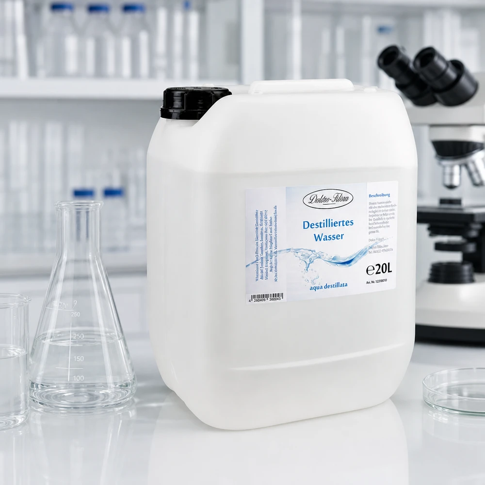 Eau distillée Doktor Klaus - Aqua dest 20 litres en jerrican premium teinte naturelle Eau distillée Doktor Klaus - Aqua dest 20 litres en jerrican premium teinte naturelle
