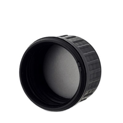 Capsule à vis noire pour bouteilles d'huile violettes Capsule à vis noire pour bouteilles d'huile violettes