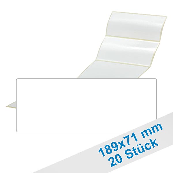 27 étiquettes amovibles blanches, 63x30 mm