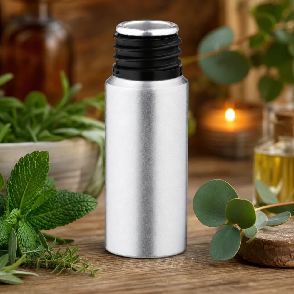Flacon en aluminium décapé Premium 20ml protégé de la lumière pour les principes actifs et les huiles sensibles