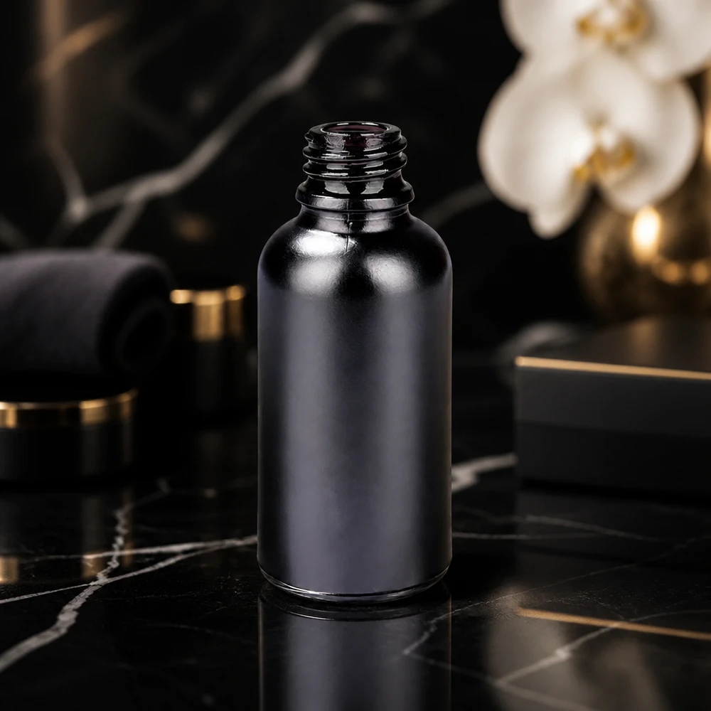 Flacon à pharmacie 30ml BlackLine UT18/30 UNiTWIST Bouteille de pharmacie BlackLine compacte de 30ml idéale pour les huiles essentielles et les produits cosmétiques