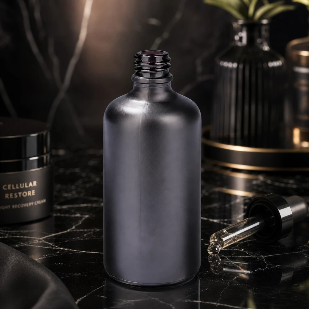 Flacon à pharmacie de 100ml BlackLine UT18/100 UNiTWIST Flacon de 100 ml BlackLine UT18/100 UNiTWIST avec système de fermeture UNiTWIST