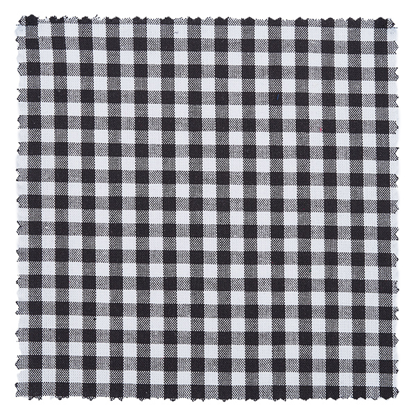 Tissu à carreaux noir et blanc, Vichy textile pour couvre-bijoux 12cm anguleux Déco Campagne