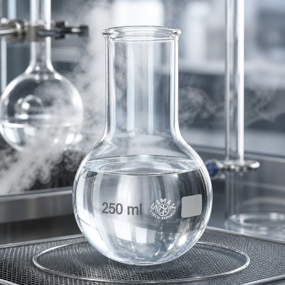 Ballon rond polyvalent de 250ml à col large pour l'analyse, la synthèse et le contrôle qualité