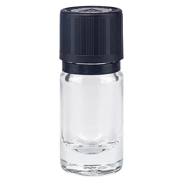 Apotfl. transparent 5ml bouchon compte-gouttes Premium 1mm s noir sécurité enfant symbole d'avertissement aveugle Apotfl. transparent 5ml bouchon compte-gouttes Premium 1mm s noir sécurité enfant symbole d'avertissement aveugle