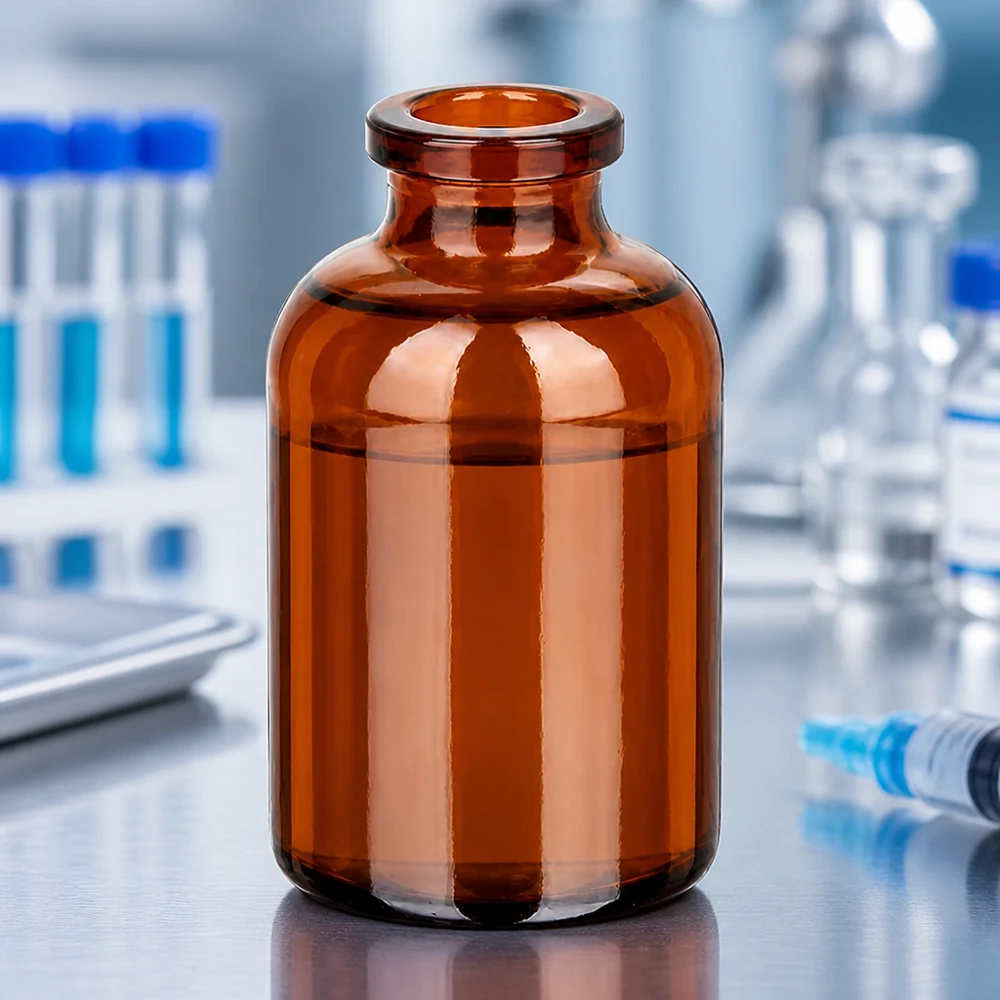 Flacon pour solution injectable, 30 ml en verre ambré Bernsteinfarbene Injektionsflasche 30ml aus Typ-I-Glas für parenterale Arzneimittel