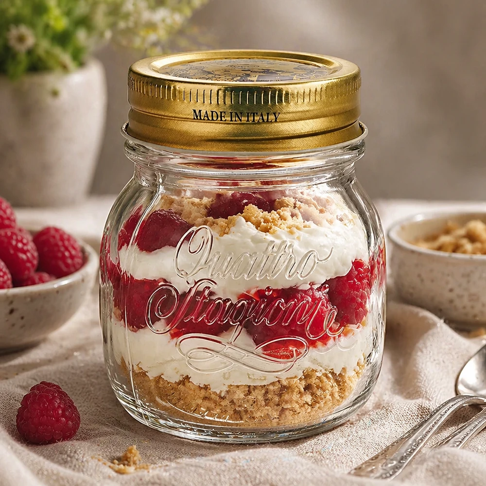 Verre rond 150ml « Quattro Stagioni » avec couvercle