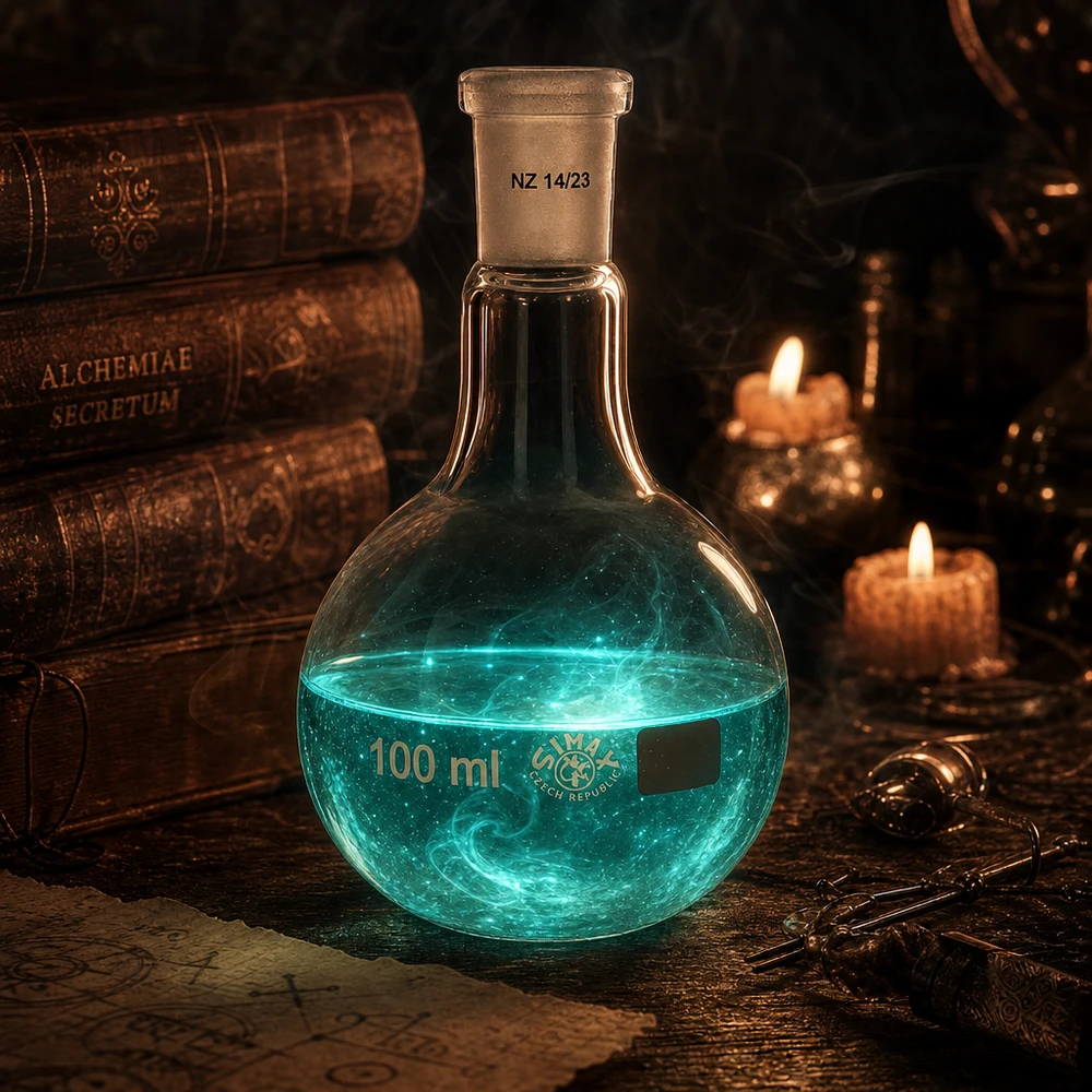 Ballon en verre 100ml à fond large et col étroit NS 14/23 pour un mélange optimal