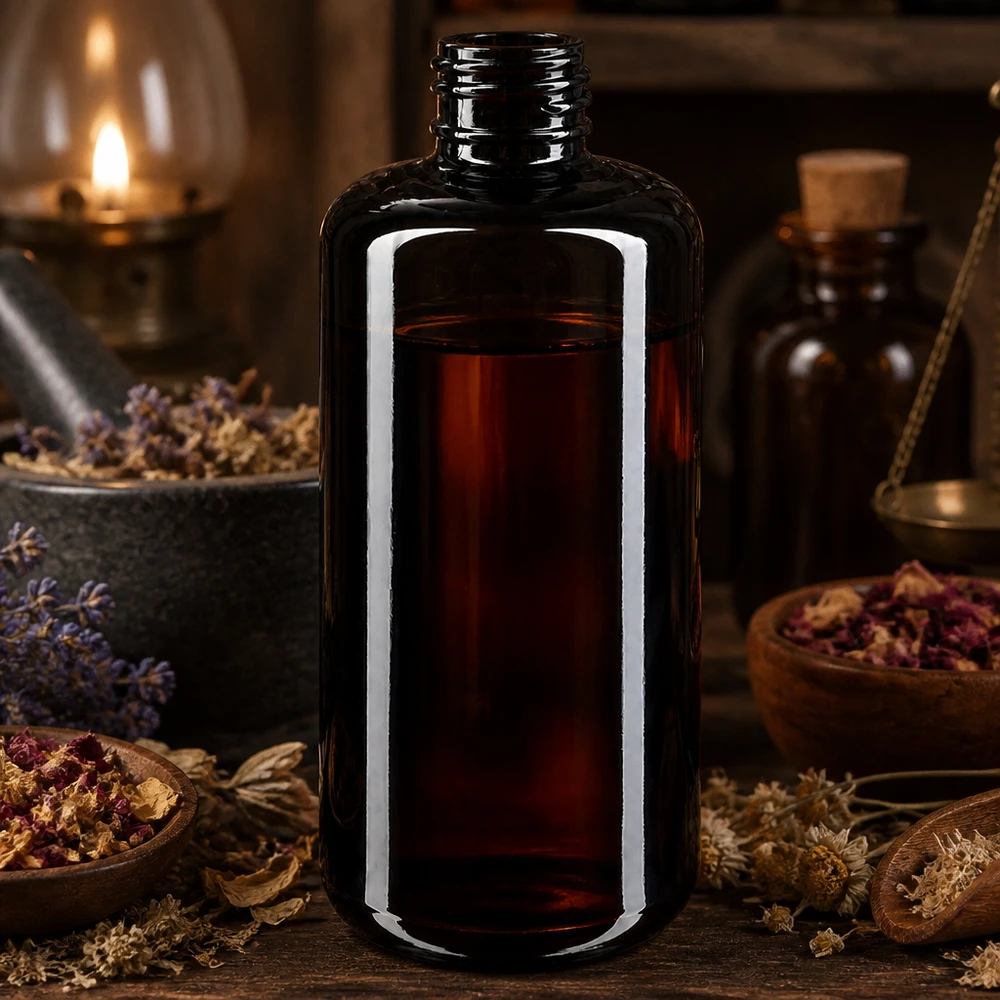 Flacon en verre violet 200 ml GCMI 410/24 (verre Miron) Flacon cosmétique compact Draco 200ml idéal pour les voyages et l'utilisation mobile de produits de soin