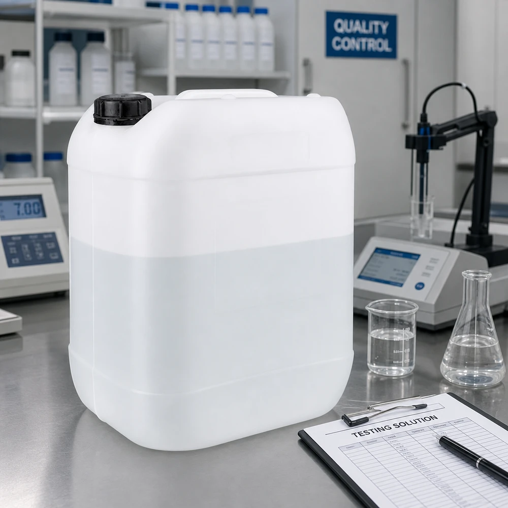 Jerrican de 20 litres avec bouchon à vis Bidon translucide de 20 litres avec indicateur de niveau et bouchon à vis sécurisé