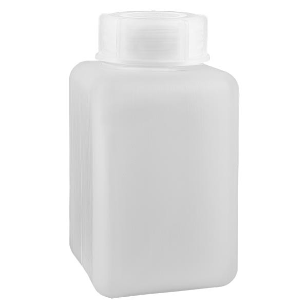 Flacon à produits chimiques 1000 ml à col large, PEHD couleur naturelle, avec bouchon à vis GL 65 Flacon à produits chimiques 1000 ml à col large, PEHD couleur naturelle, avec bouchon à vis GL 65