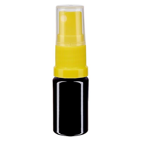 Flacon de pharmacie violet 5ml embout spray jaune Flacon de pharmacie violet 5ml embout spray jaune