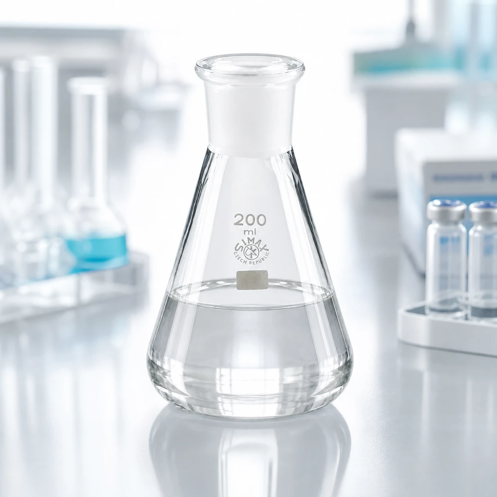 Erlenmeyer 200 ml col étroit, verre borosilicate avec rodage normalisé 29/32