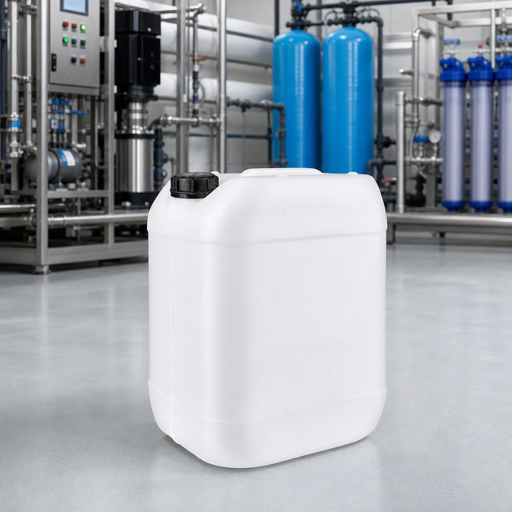 Bidon robuste de 20 L en PE avec bouchon à vis étanche pour produits chimiques