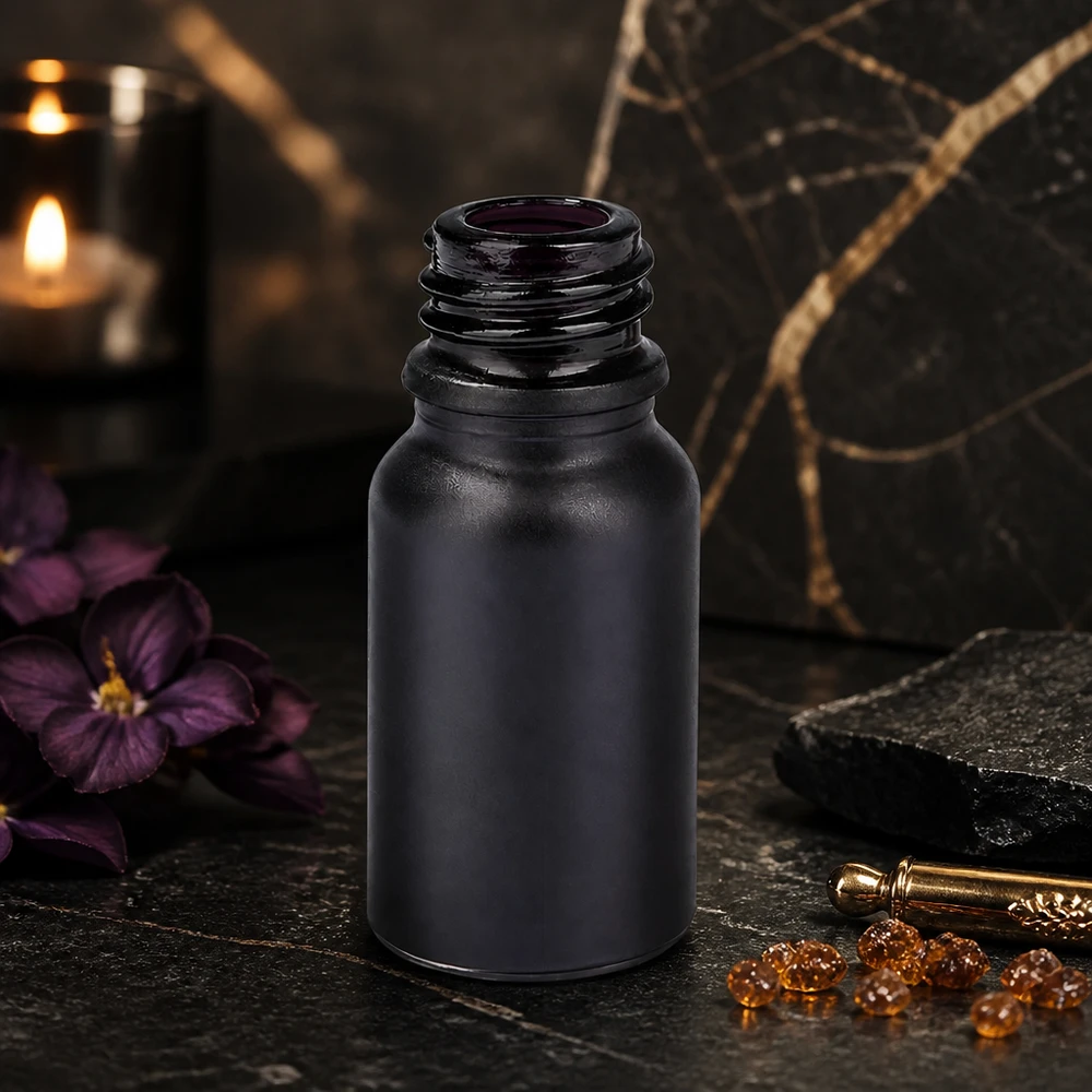 Bouteille de pharmacie de 10ml BlackLine UT18/10 UNiTWIST Bouteille de pharmacie Premium 10ml BlackLine UT18/10 UNiTWIST adaptée à la cosmétique et à la médecine naturelle
