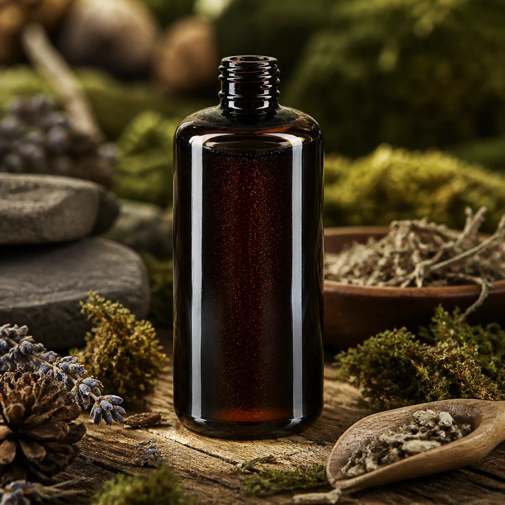 Récipient en verre violet Premium Miron Draco 200ml pour les cosmétiques et les extraits de plantes sensibles à la lumière