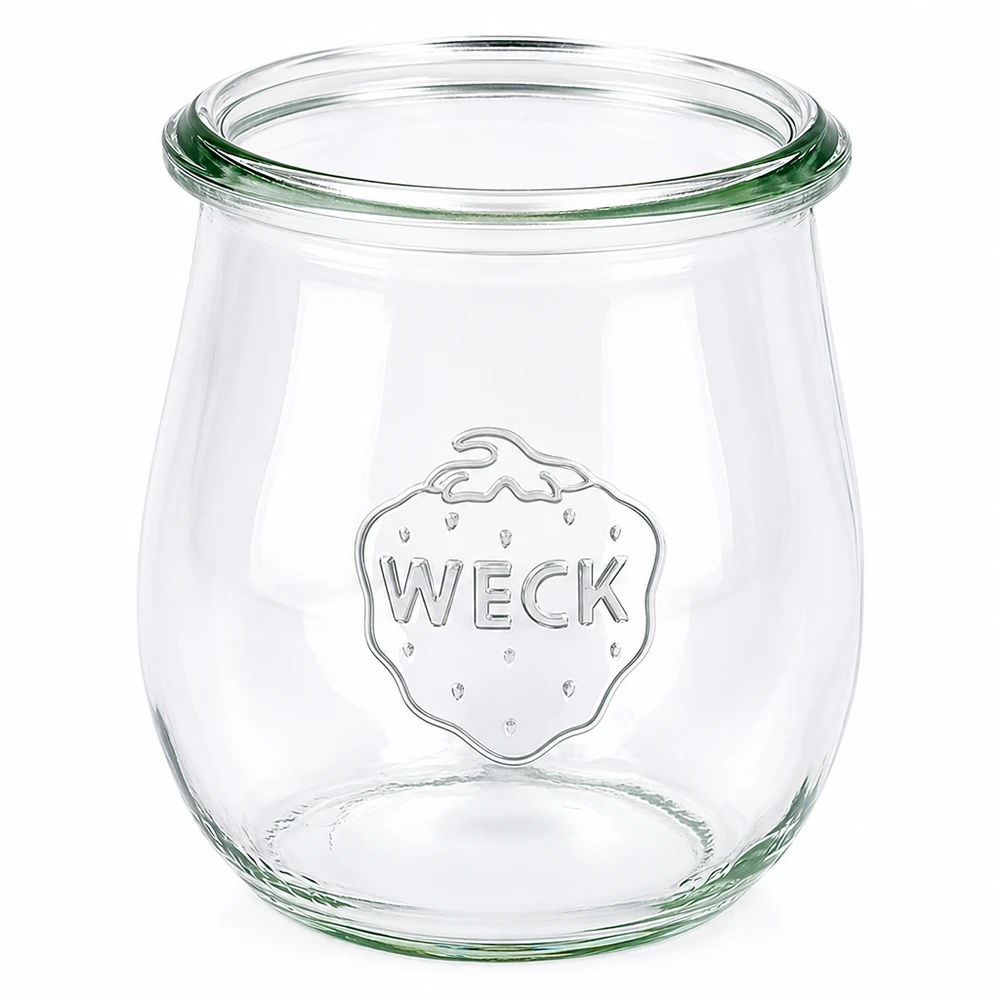 WECK Pot tulipe 220ml RR60 avec couvercle transparent Pot de conservation pour la conservation et le stockage des aliments