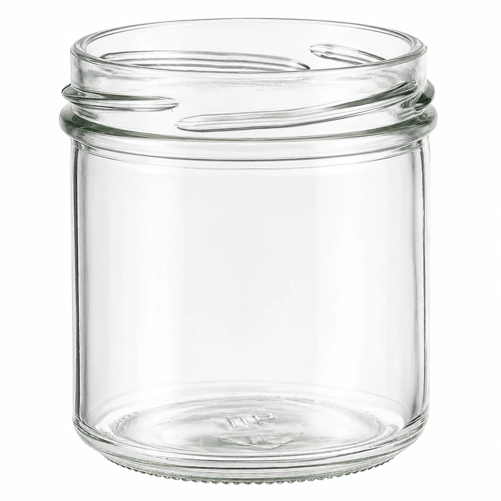 Pot renversé vide UNiTWIST 167ml TO66 en verre transparent pour confitures et conserves