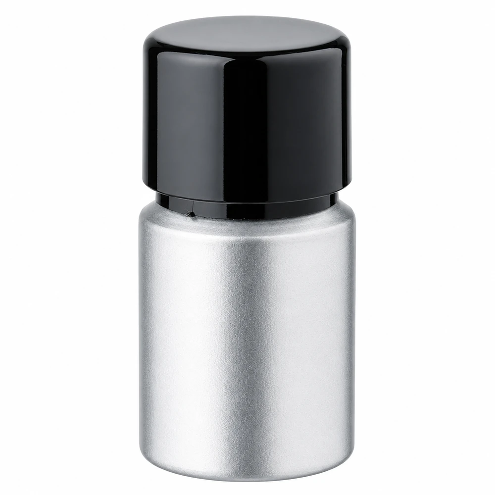 Flacon cylindrique en aluminium de 10ml avec bouchon à vis - design fin pour un emballage élégant du produit