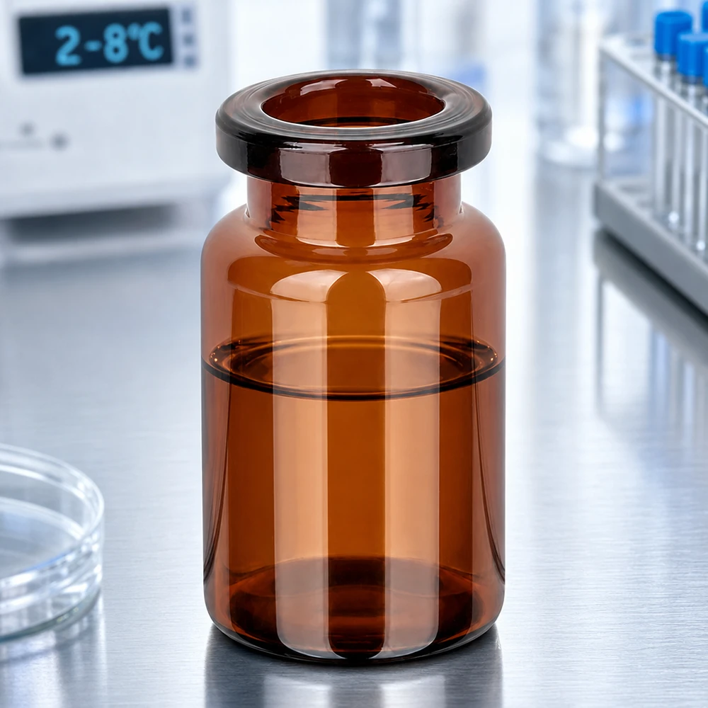 Flacon d'injection brun, 5 ml en verre étiré type I Hochwertige Braunglas Vials 5ml für aseptische Abfüllung von Injektionspräparaten