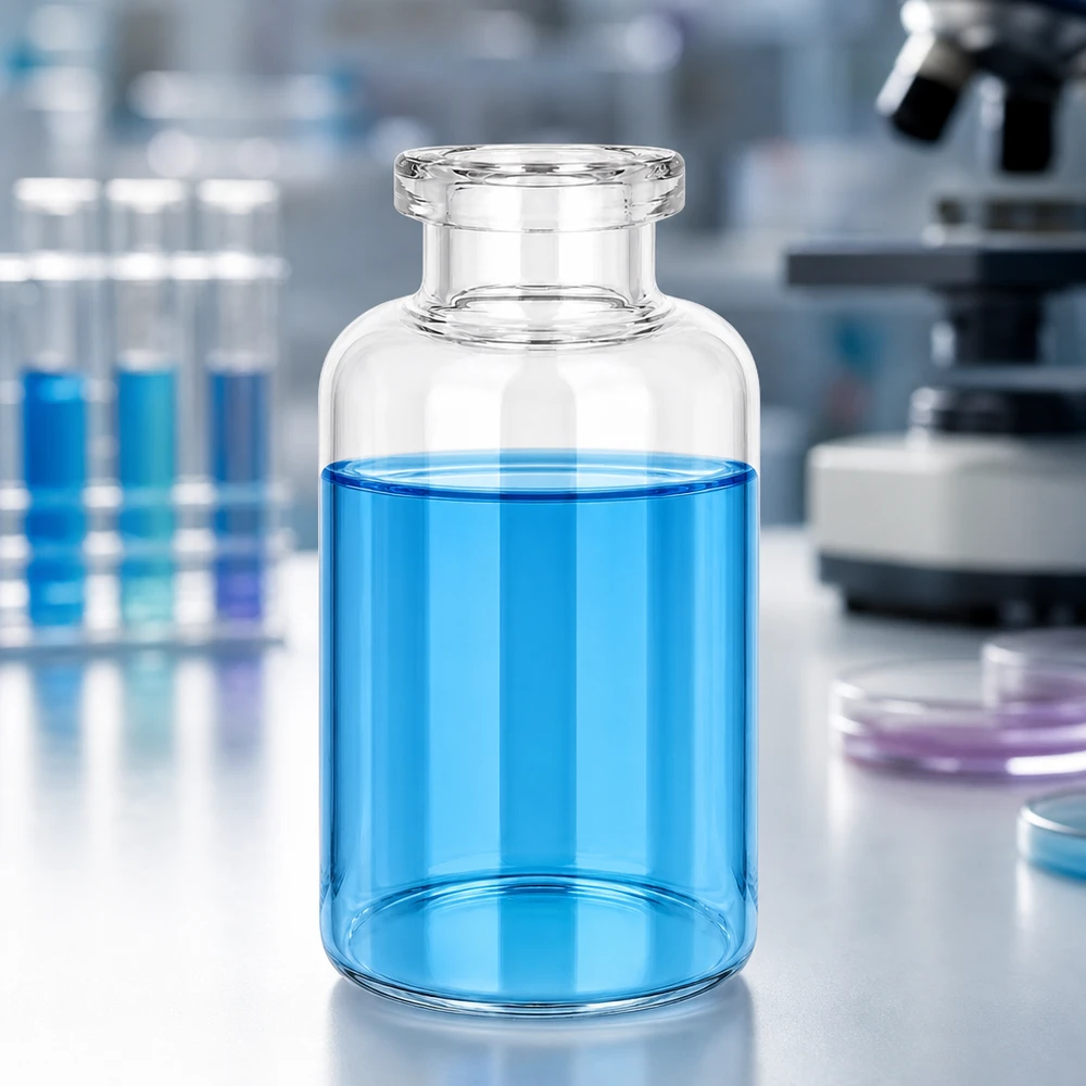 Flacon pour solution injectable, 30 ml en verre clair Hochwertige Injektionsflasche Klarglas 30ml für Injektionslösungen in klinischer Laborumgebung