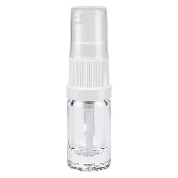 Flacon de pharmacie transparent 5ml pompe à lotion blanc pc Flacon de pharmacie transparent 5ml pompe à lotion blanc pc