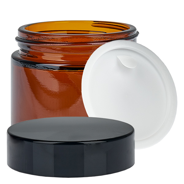 Pot en verre 60ml brun avec couvercle à insérer UNiTWIST Pot en verre 60ml brun avec couvercle à insérer UNiTWIST