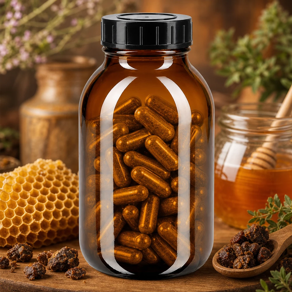 Bouteille en verre de 500 ml d'un brun élégant avec une large ouverture pour un remplissage et une vidange faciles