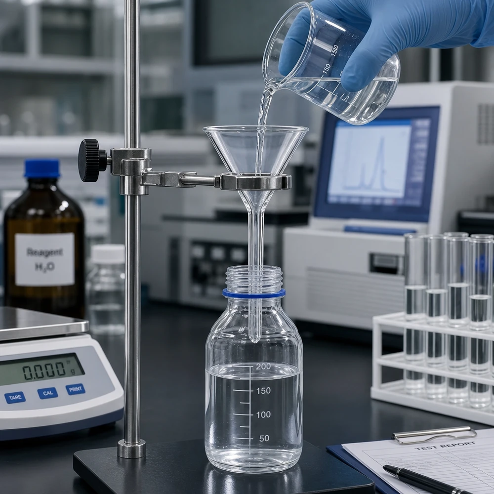 Entonnoir de style court 45mm en borosilicate résistant à la chaleur pour les travaux de laboratoire professionnels