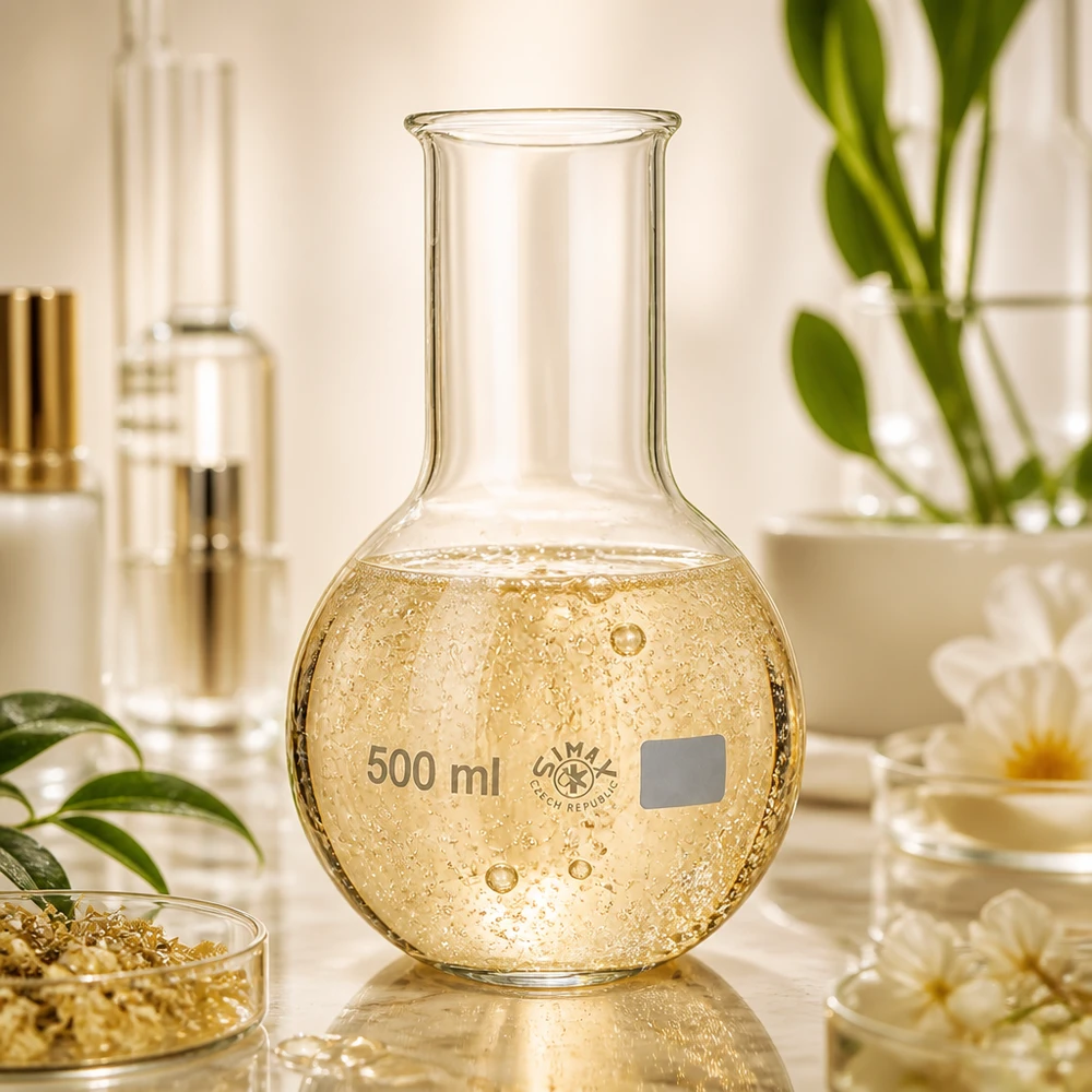 Ballon à fond plat 500 ml à col large, en verre borosilicate avec bord renforcé Flacon en verre à col large 500ml avec pied large pour une conservation sûre des liquides